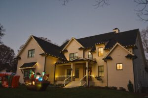 House outline with Railing Lighting